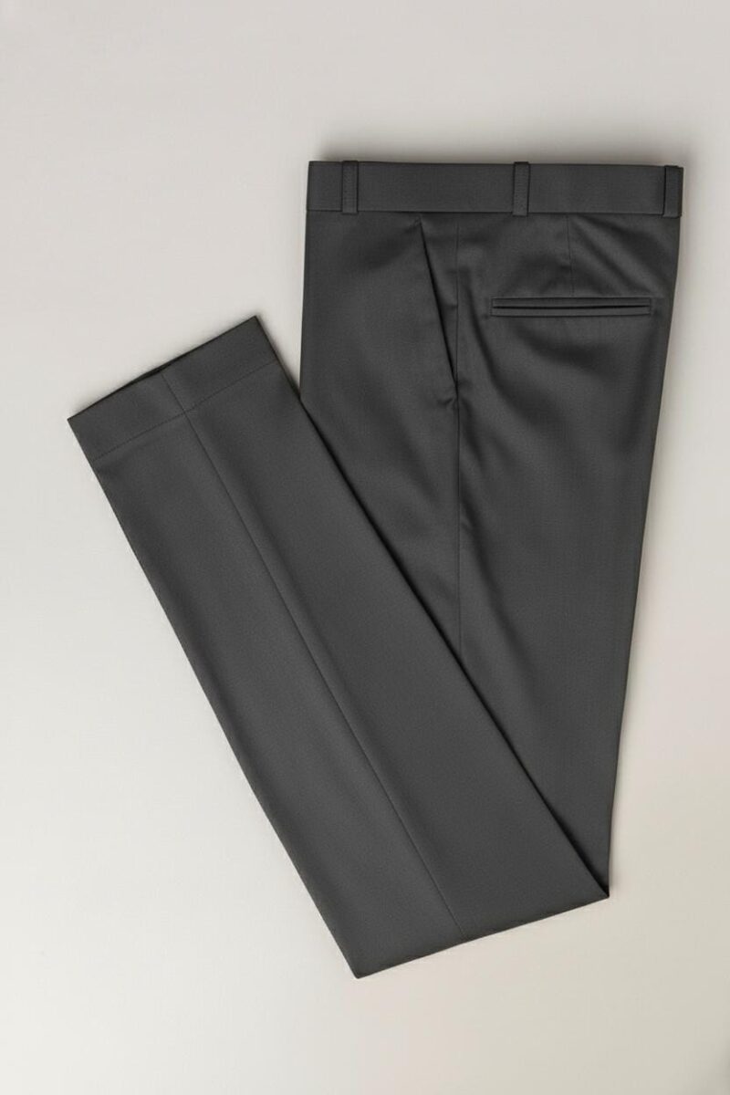 Formal Pants for Men - Premium Dark Grey Lycra Cotton - Comfort Fit