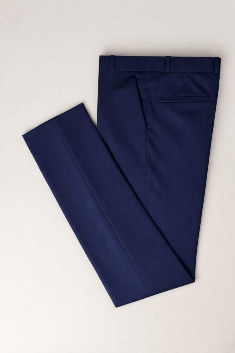 Royal Blue Lycra Cotton Slim Fit Chino Pants for Men – Stretchable Comfort Wear